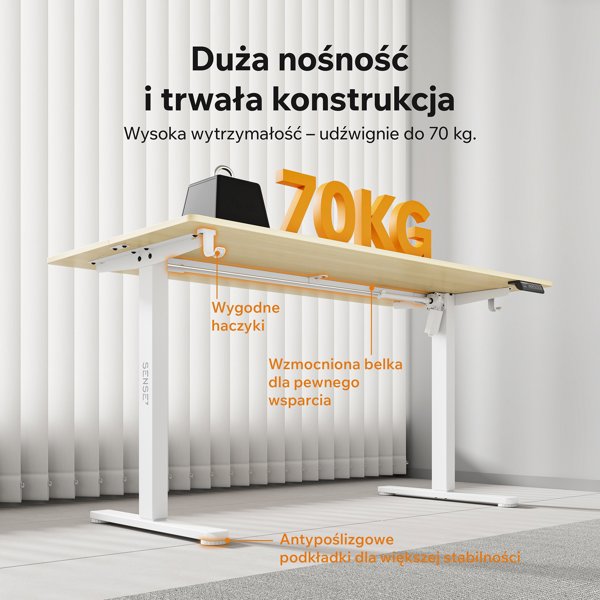 Γραφείο SENSE7 NOJO LIGHT Πεύκο - Λευκό 140x70 εκ.