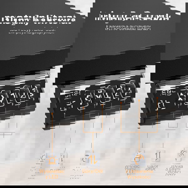 Γραφείο SENSE7 NOJO LIGHT Μαύρο 140x70 εκ.