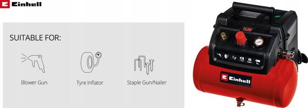 Συμπιεστής αυτοκινήτου EINHELL ΚΟΜΠΡΕΣΕΡ ΧΩΡΙΣ ΛΑΔΙ TC-AC 190/6/8 OF 4020655