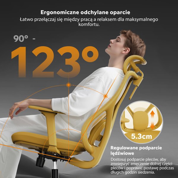 Καρέκλα γραφείου SENSE7 Moyo Κίτρινο