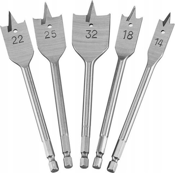 Σετ τρυπάνια DeWalt 5 τεμαχίων επίπεδα τρυπάνια