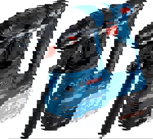 Σετ ηλεκτρικών εργαλείων Bosch combo set ασύρματο γωνιακό τριβείο GWS 18V-7 + ασύρματο πιστολέτο GBH 18V-22, σετ εργαλείων (μπλε, 2x μπαταρίες Li-ion 4.0Ah, τσάντα εργαλείων)