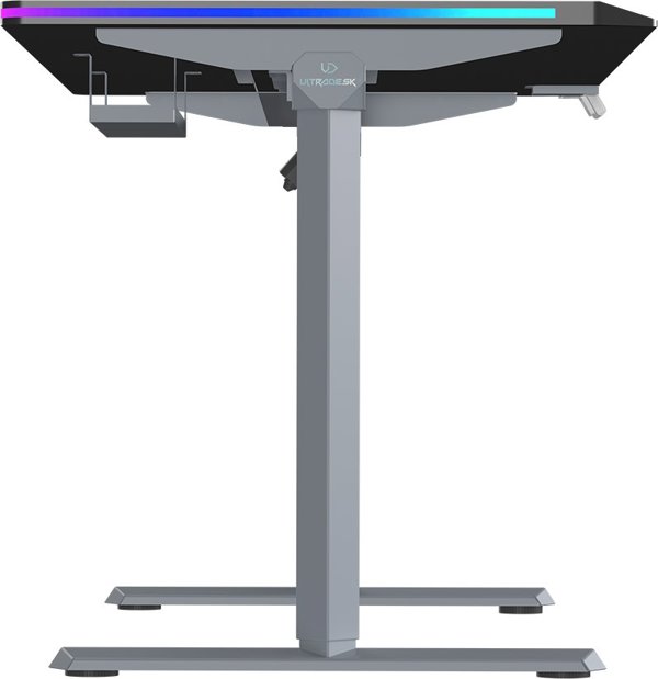 Ultradesk Quest Gaming Desk, Ηλεκτρικό Γραφείο με Ρύθμιση Ύψους 72-120cm, Επιφάνεια 140x70cm, Γκρι-Μαύρο