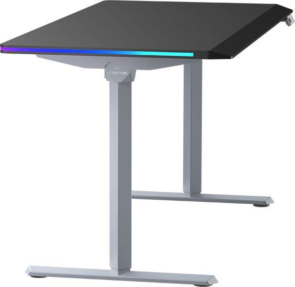 Ultradesk Quest Gaming Desk, Ηλεκτρικό Γραφείο με Ρύθμιση Ύψους 72-120cm, Επιφάνεια 140x70cm, Γκρι-Μαύρο