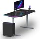 Ultradesk Quest Gaming Desk, Ηλεκτρικό Γραφείο με Ρύθμιση Ύψους 72-120cm, Επιφάνεια 140x70cm, Γκρι-Μαύρο