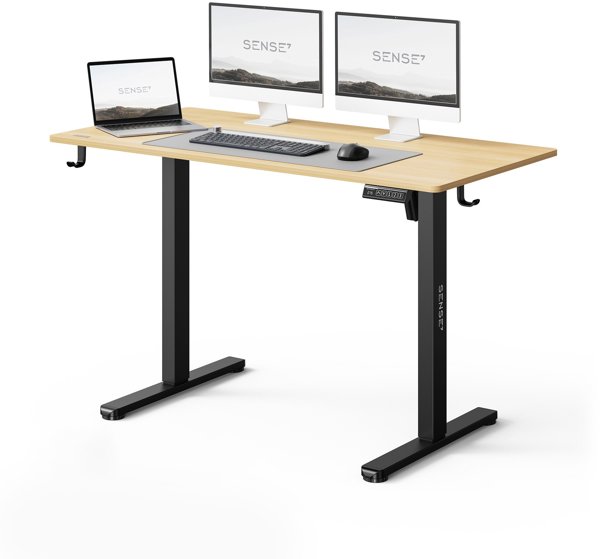 Γραφείο SENSE7 NOJO LIGHT Πεύκο - Μαύρο 120x60 εκ.