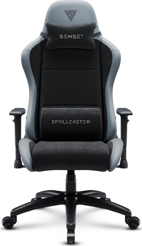 SENSE7 Gaming Πολυθρόνα Spellcaster XL PU, Μαύρο-Γκρι, Εργονομική Καρέκλα Γραφείου
