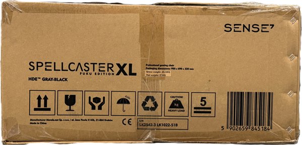 SENSE7 Gaming Πολυθρόνα Spellcaster XL PU, Μαύρο-Γκρι, Εργονομική Καρέκλα Γραφείου