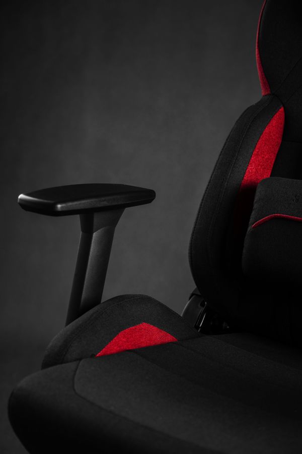 SENSE7 Sentinel Καρέκλα Gaming Υφασμάτινη Μαύρο-Κόκκινο
