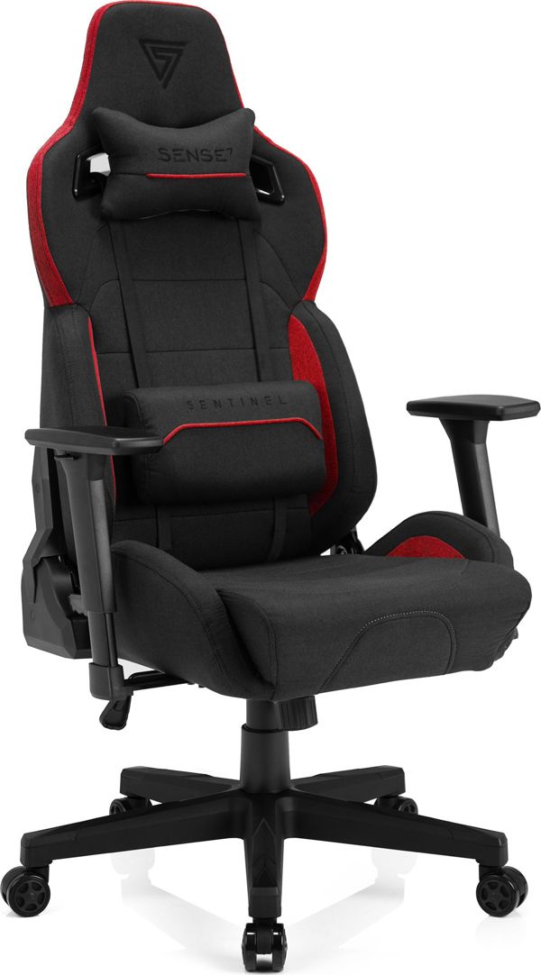 SENSE7 Sentinel Καρέκλα Gaming Υφασμάτινη Μαύρο-Κόκκινο