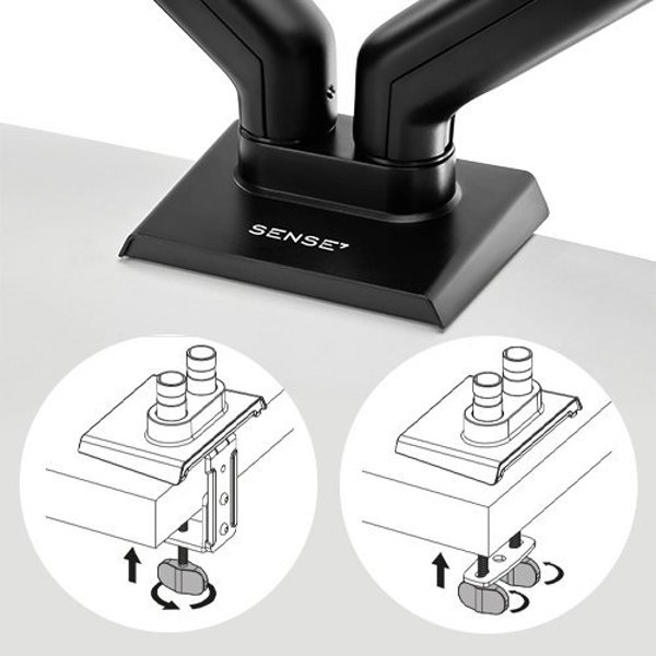 SENSE7 HANG DOUBLE Επιτραπέζια Βάση για 2 Οθόνες 17"-32", VESA 75x75/100x100mm