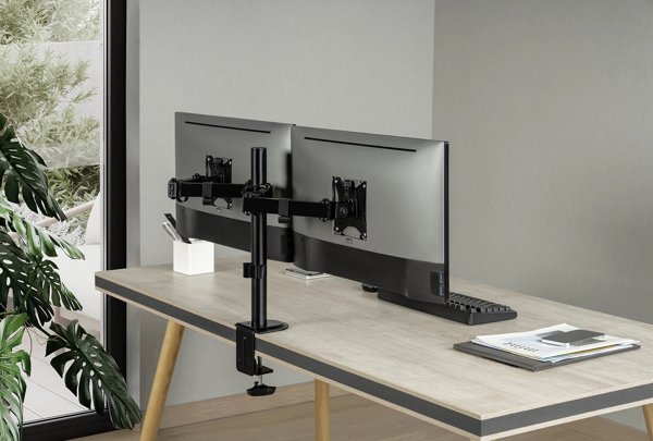 SENSE7 FLOAT DOUBLE Επιτραπέζια Βάση για 2 Οθόνες 17"-32" VESA 75x75mm