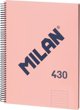 Milan Σπιράλ Τετράδιο A4, 80 Φύλλα, Καρό, Ροζ, Σειρά 1918