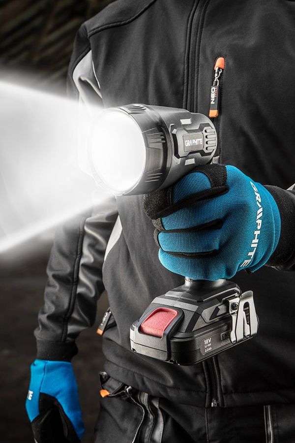 Graphite Σετ Ηλεκτρικών Εργαλείων 5 Τεμαχίων 18V με Τρυπάνι, Φακό, Τσάντα, Μπαταρία & Φορτιστή (58G016)